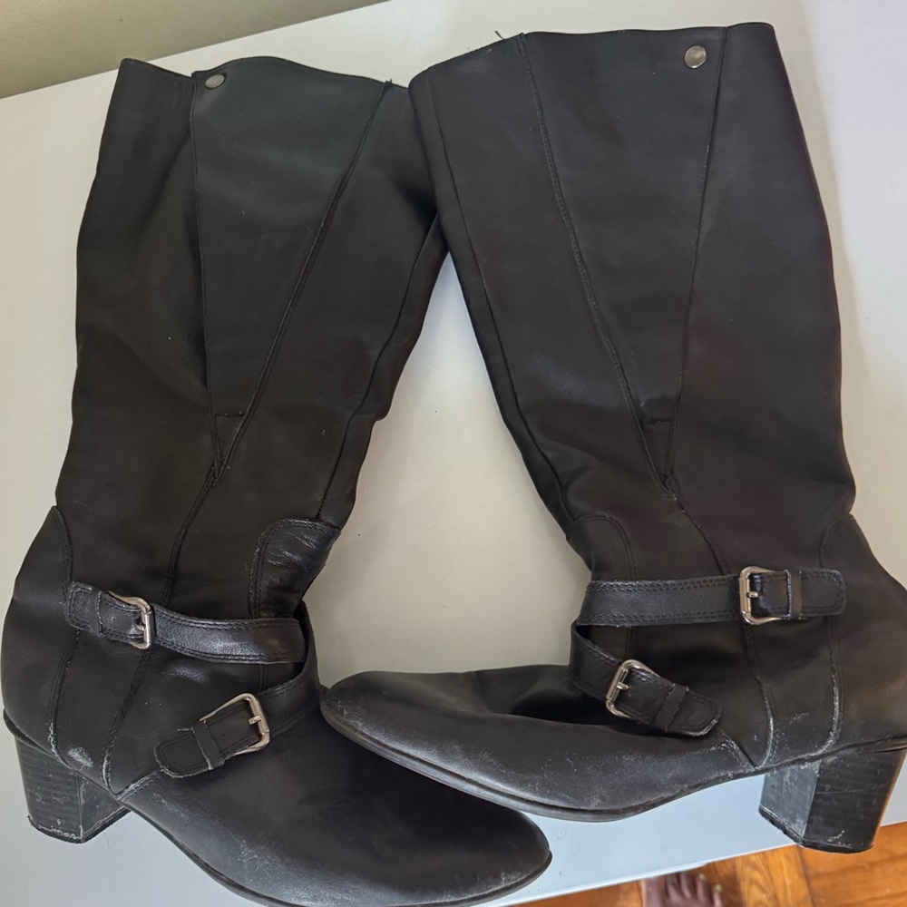 Women's Black Leather Boots